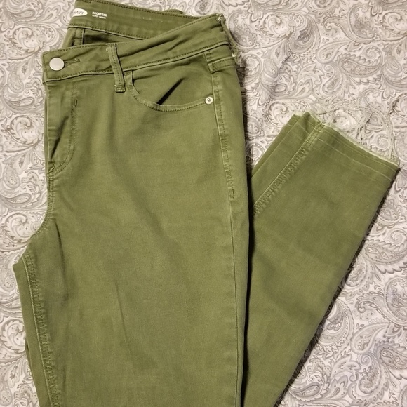 Old Navy green stretchy pants size 8 - Picture 3 of 4